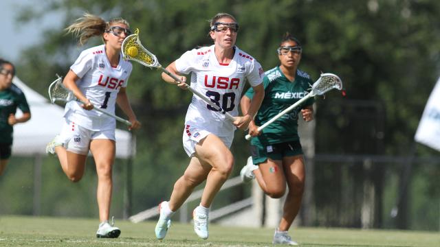 Ally Kennedy runs upfield against Mexico during the PALA championship