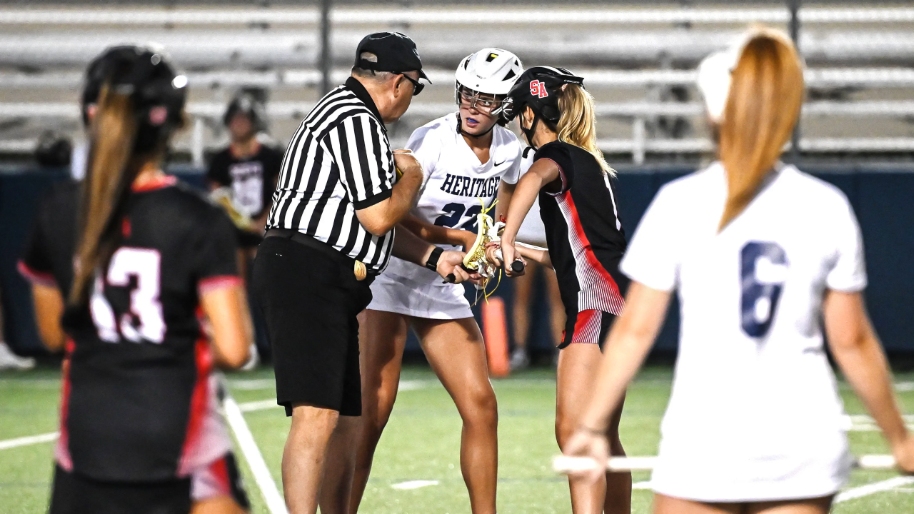 American Heritage-Delray (Fla.) girls' lacrosse player Emma Switter at the draw