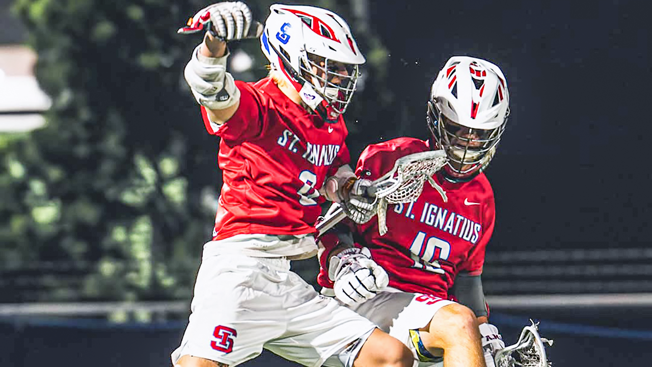 St. Ignatius (Calif.) boys' lacrosse celebration